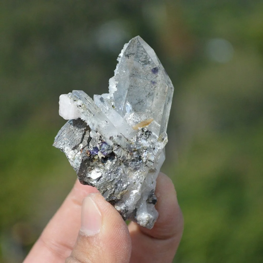 Quartz With Dolomite, Calcite, Arsenopyrite, Fluorite, Unknow Mineral, Mica Crystals - Image 3
