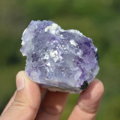 Fluorite With Ferberite, Dolomite Crystals