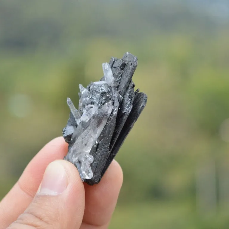 Ferberite With Quartz,Arsenopyrite Crystals - Image 3