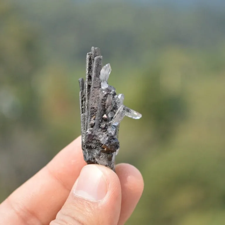 Ferberite With Quartz,Arsenopyrite Crystals - Image 6