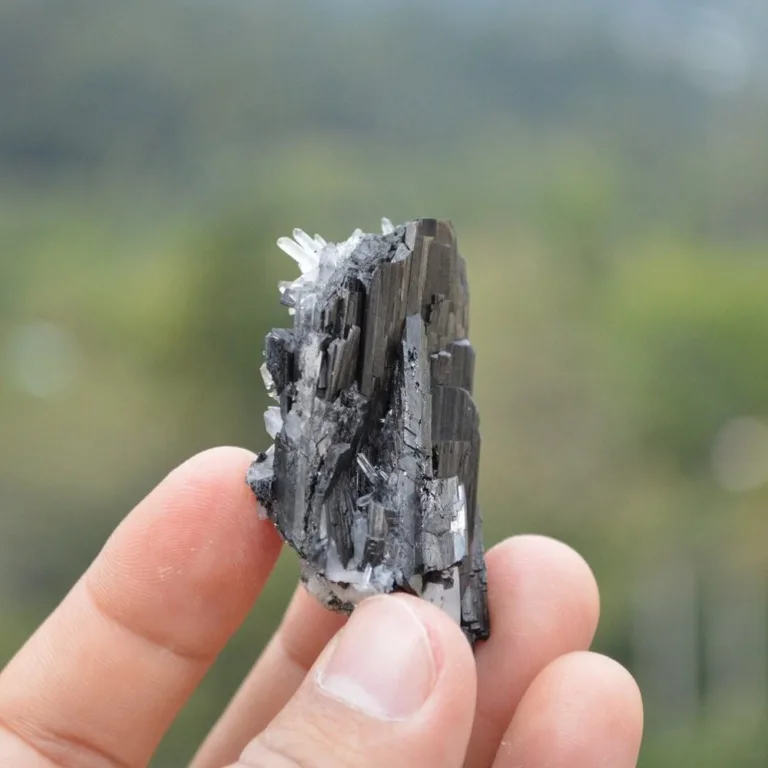 Ferberite With Quartz Crystals - Image 6