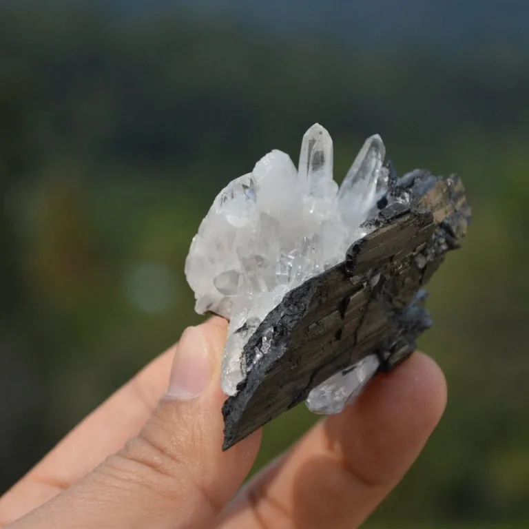 Ferberite With Quartz Crystals - Image 2