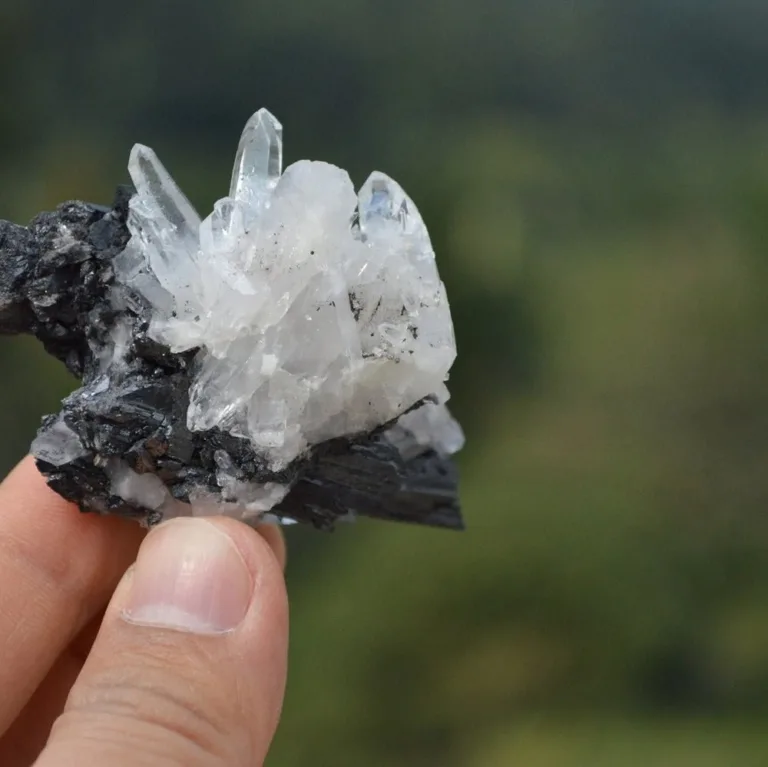 Ferberite With Quartz Crystals - Image 3