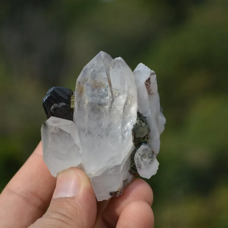 Ferberite With Quartz,Arsenopyrite,Mica Crystals - Image 9