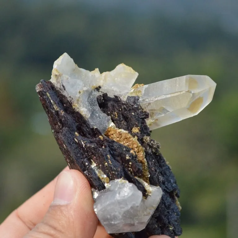 Ferberite With Quartz,Mica Crystals - Image 8