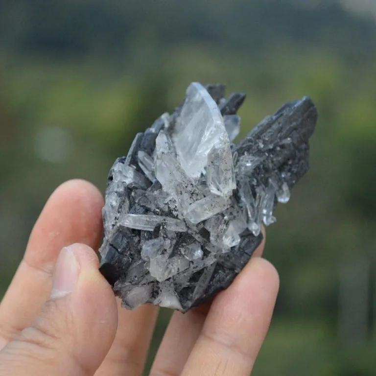 Ferberite With Quartz Crystals - Image 2