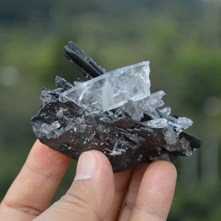Ferberite With Quartz Crystals - Image 3