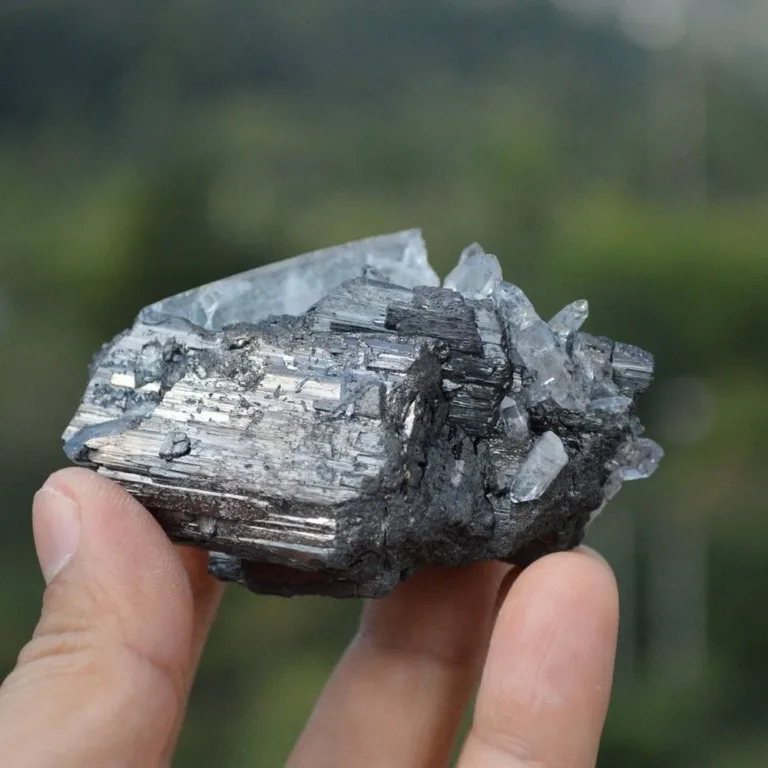 Ferberite With Quartz Crystals - Image 5
