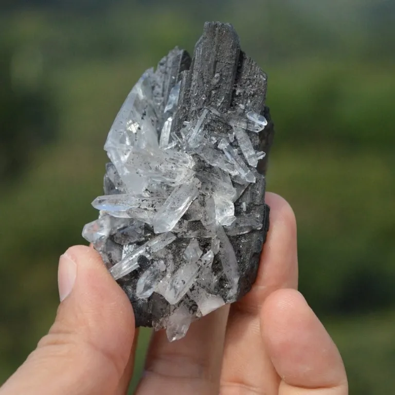 Ferberite With Quartz Crystals - Image 8