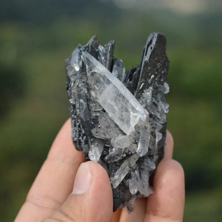 Ferberite With Quartz Crystals - Image 9