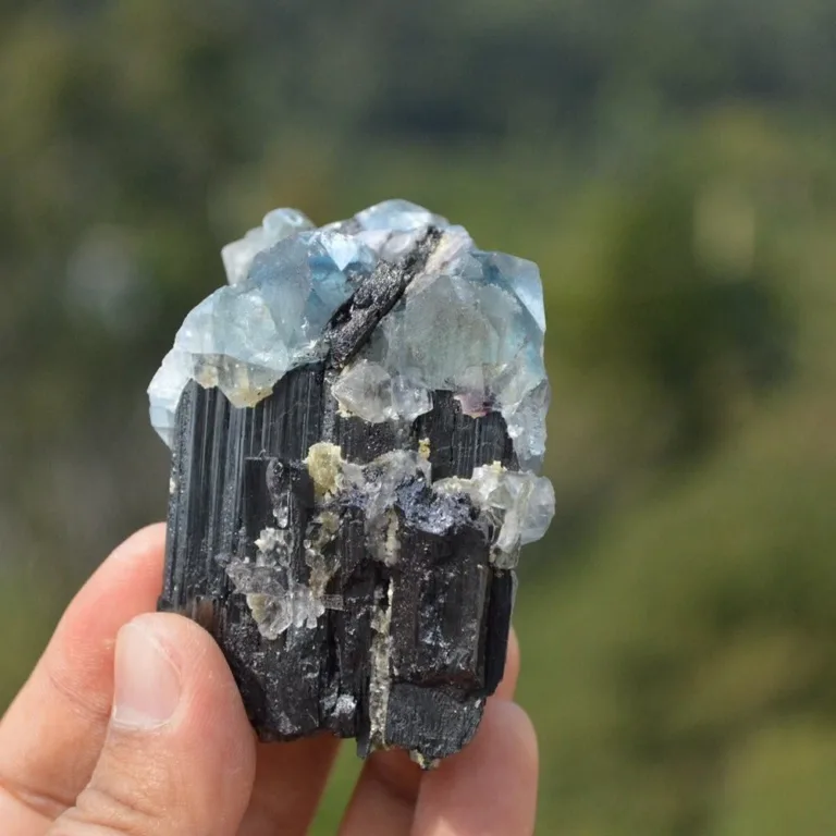 Ferberite With Quartz,Fluorite,Mica Crystals - Image 6