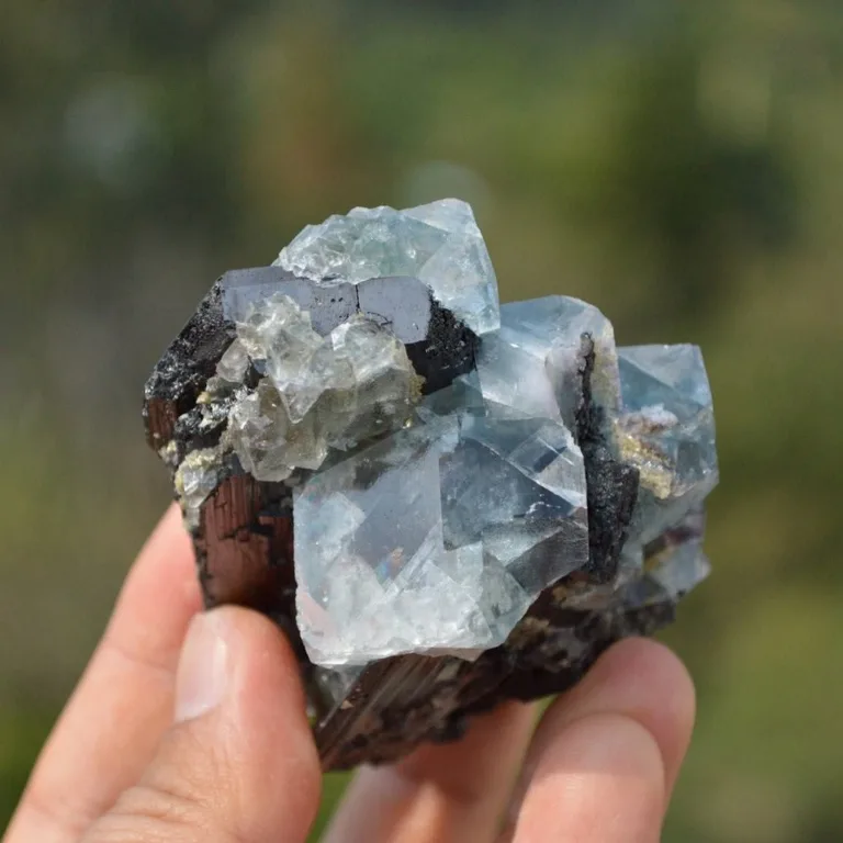 Ferberite With Quartz,Fluorite,Mica Crystals - Image 8
