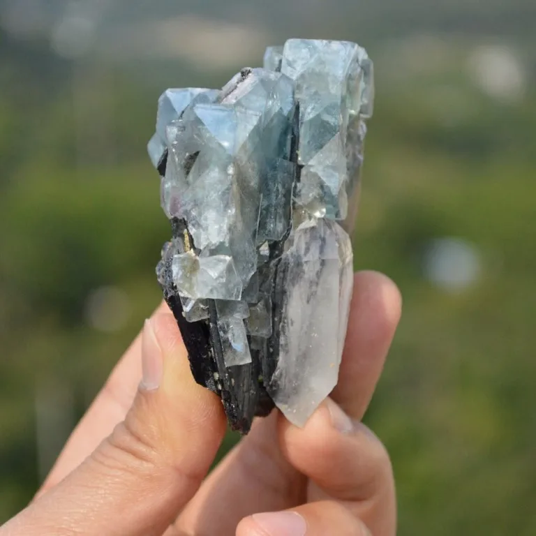 Ferberite With Quartz,Fluorite,Mica Crystals - Image 10