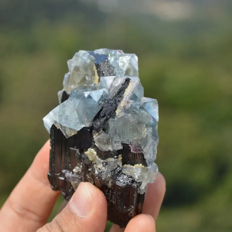 Ferberite With Quartz,Fluorite,Mica Crystals - Image 12