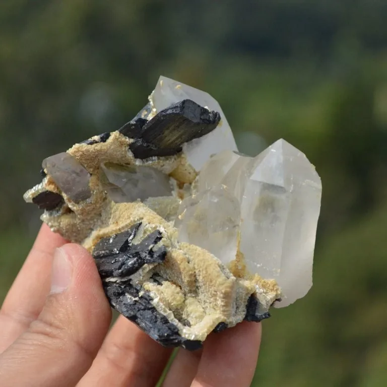 Ferberite With Quartz,Mica Crystals - Image 5