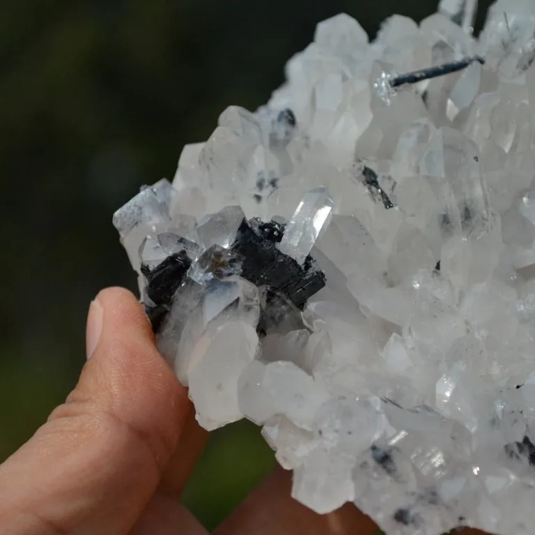 Floating Ferberite With Quartz,Fluorite Crystals - Image 3