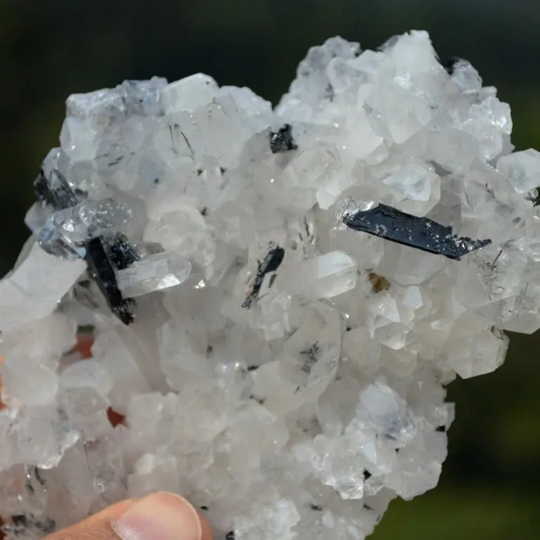 Floating Ferberite With Quartz,Fluorite Crystals - Image 4