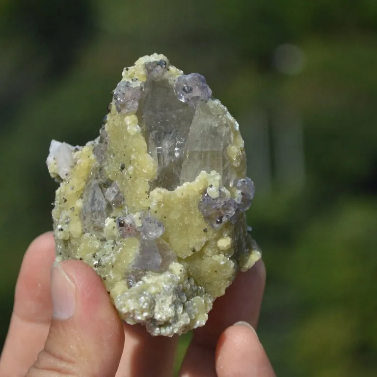 Quartz With Fluorite,Dolomite,Pyrite Crystals - Image 6