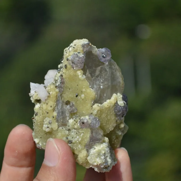 Quartz With Fluorite,Dolomite,Pyrite Crystals - Image 7
