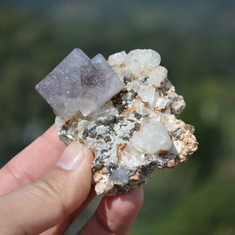 Fluorite With Topaz, Arsenopyrite, Mica Crystals