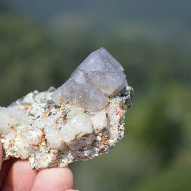 Fluorite With Topaz, Arsenopyrite, Mica Crystals - Image 3