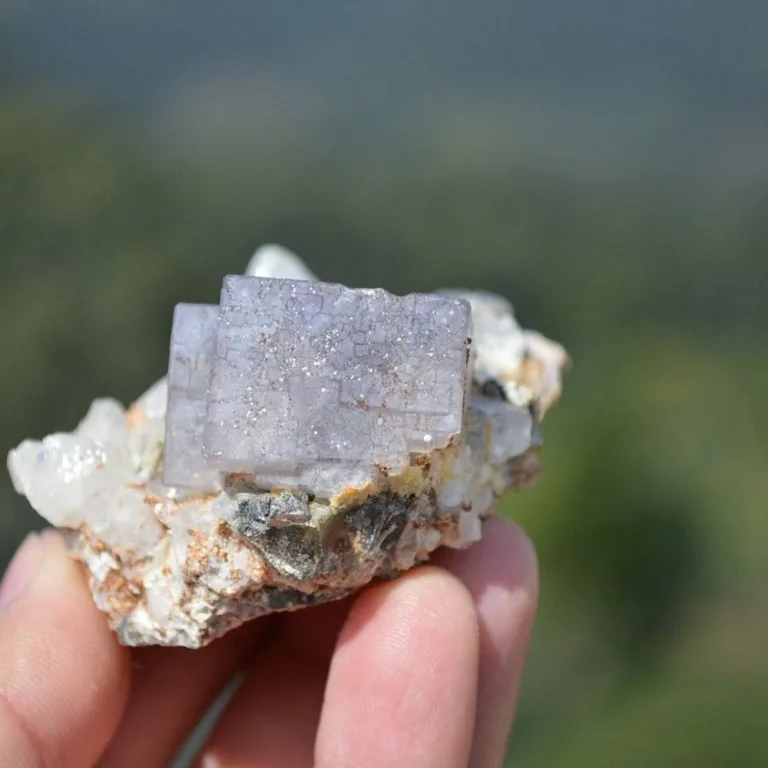Fluorite With Topaz, Arsenopyrite, Mica Crystals - Image 4