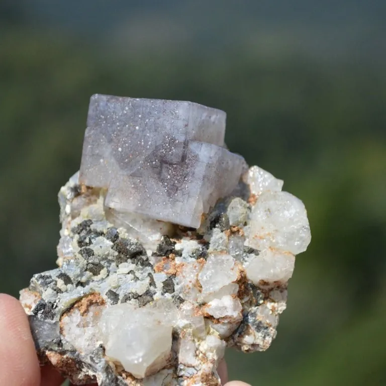 Fluorite With Topaz, Arsenopyrite, Mica Crystals - Image 6