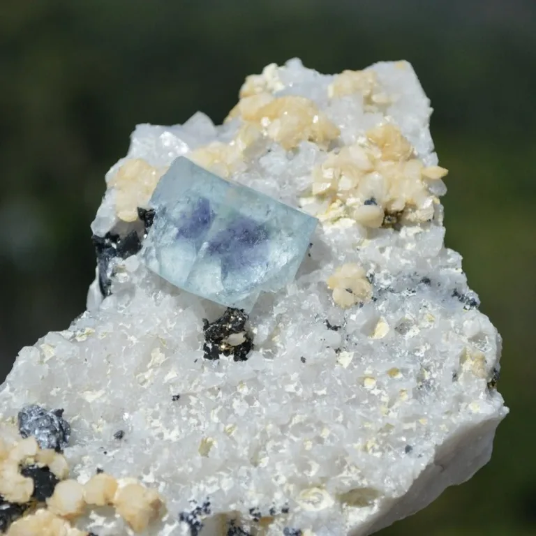 Ghost Fluorite With Dolomite, Christophite, Quartz, Arsenopyrite Crystals - Image 4
