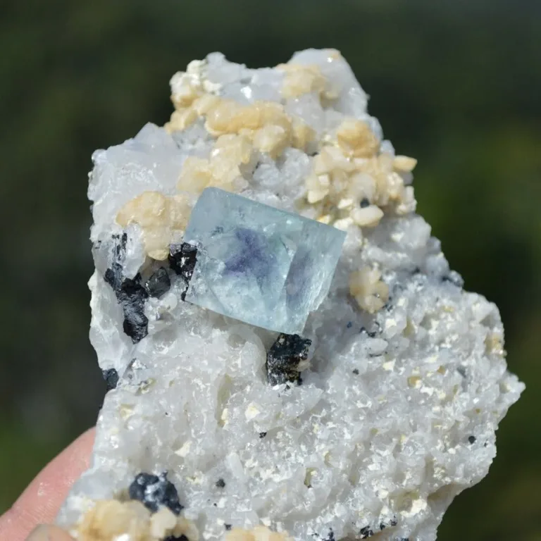 Ghost Fluorite With Dolomite, Christophite, Quartz, Arsenopyrite Crystals - Image 5