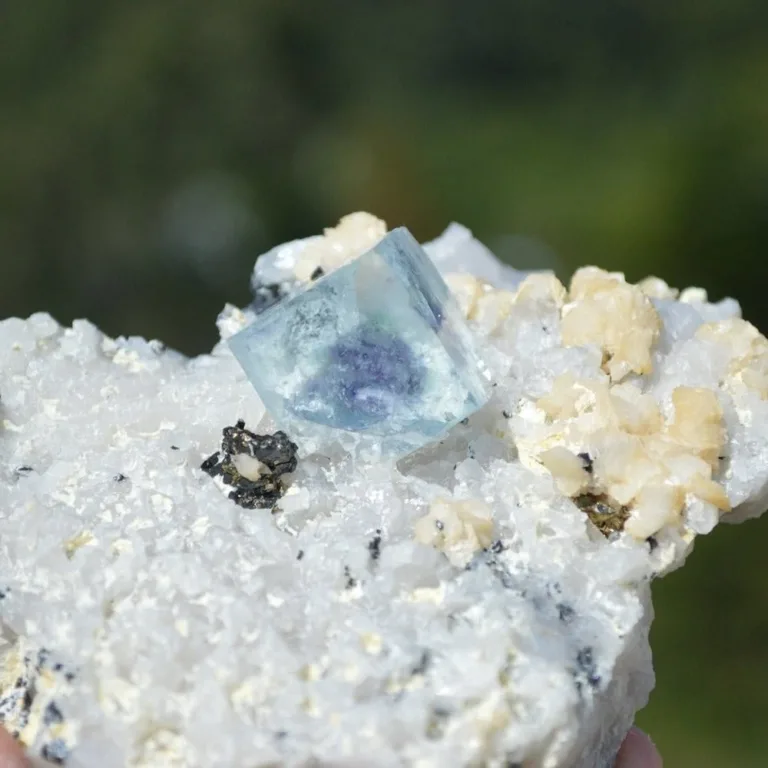 Ghost Fluorite With Dolomite, Christophite, Quartz, Arsenopyrite Crystals - Image 9