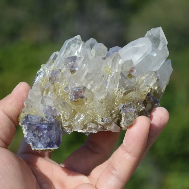 Fluorite With Quartz, Mica Crystals (Floater)