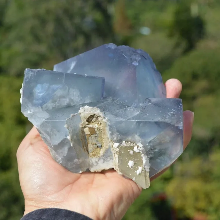 Ghost Fluorite With Quartz, Dolomite, Arsenopyrite Crystals - Image 6