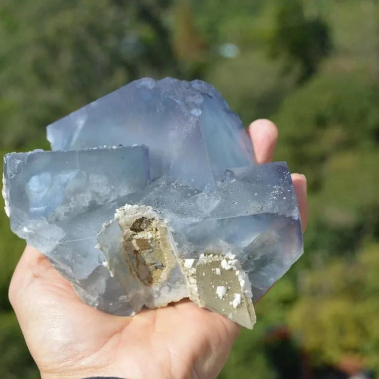Ghost Fluorite With Quartz, Dolomite, Arsenopyrite Crystals - Image 7