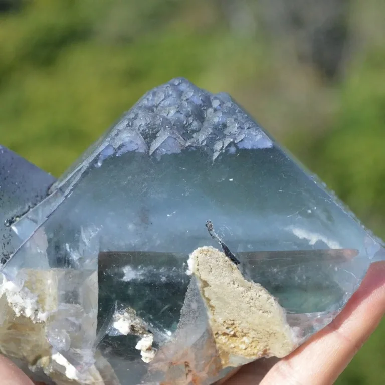 Ghost Fluorite With Quartz, Dolomite, Arsenopyrite Crystals - Image 10