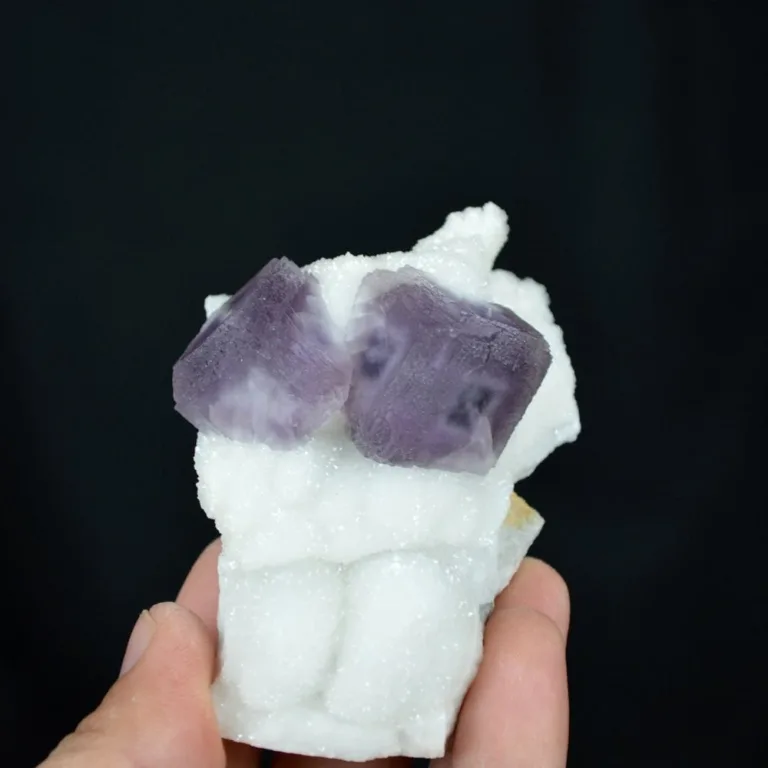 Deep Purple Cube Phantom Fluorite On Quartz Crystals - Image 7