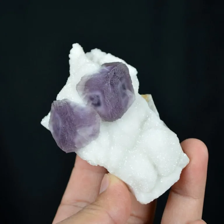 Deep Purple Cube Phantom Fluorite On Quartz Crystals - Image 10