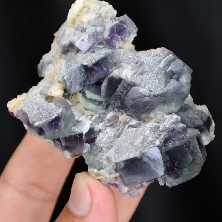 Fluorite With Quartz And Dolomite Crystals - Image 3