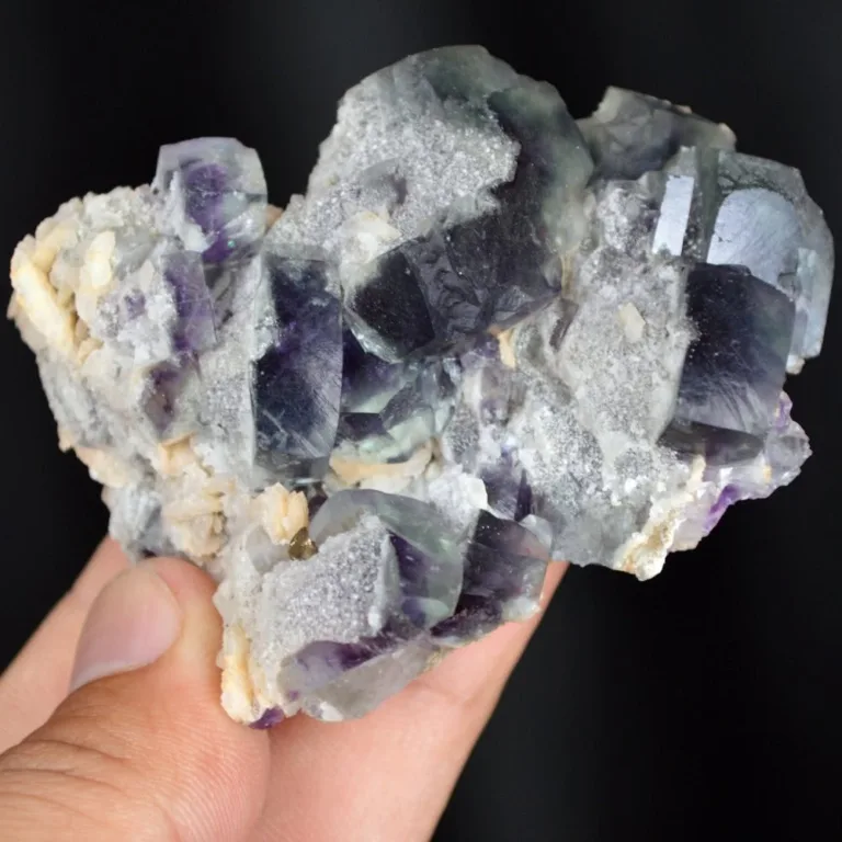 Fluorite With Quartz And Dolomite Crystals - Image 6