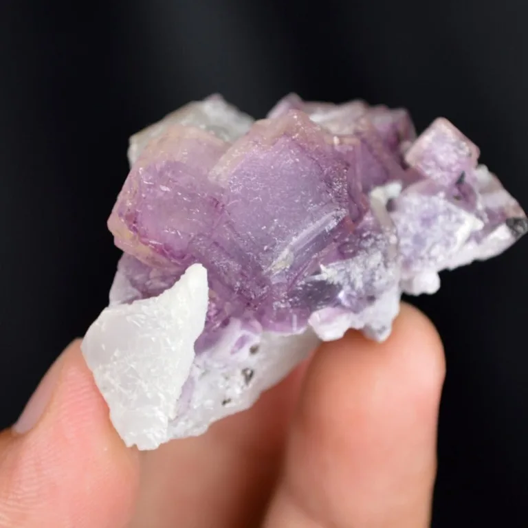 Fluorite With Quartz And Apatite Crystals - Image 3