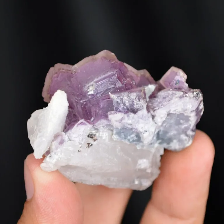Fluorite With Quartz And Apatite Crystals - Image 4