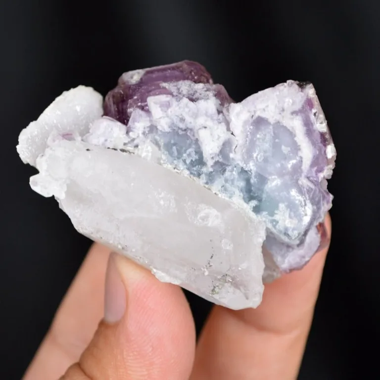 Fluorite With Quartz And Apatite Crystals - Image 5