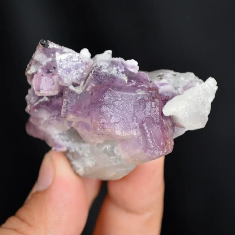 Fluorite With Quartz And Apatite Crystals - Image 8