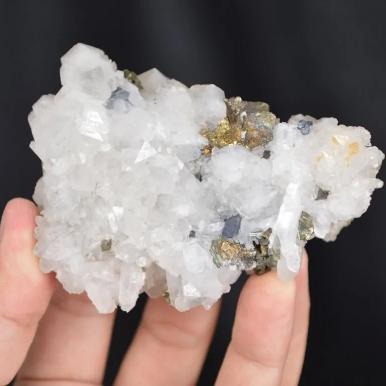 Quartz With Chalcopyrite,Marmatite Crystals - Image 6