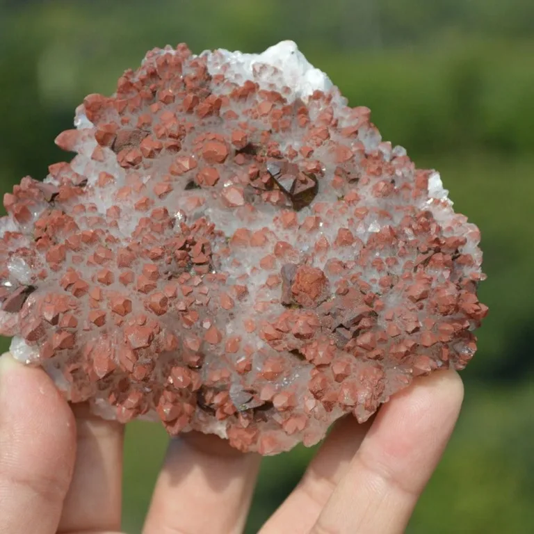 Red Quartz With Chalcopyrite,  Crystals - Image 2