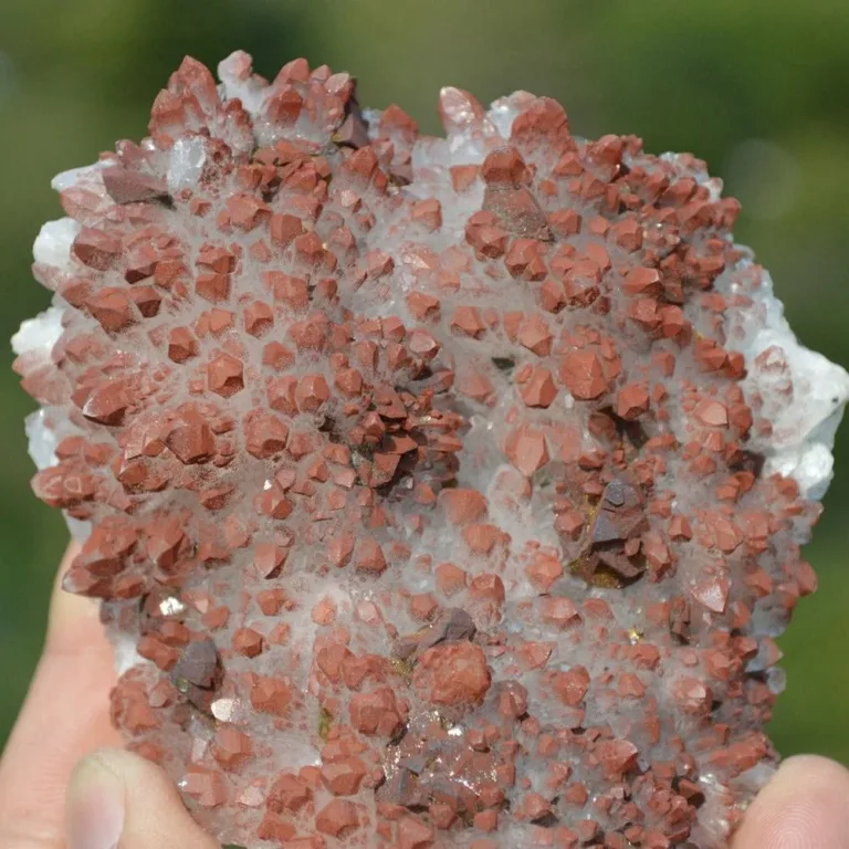 Red Quartz With Chalcopyrite,  Crystals - Image 4
