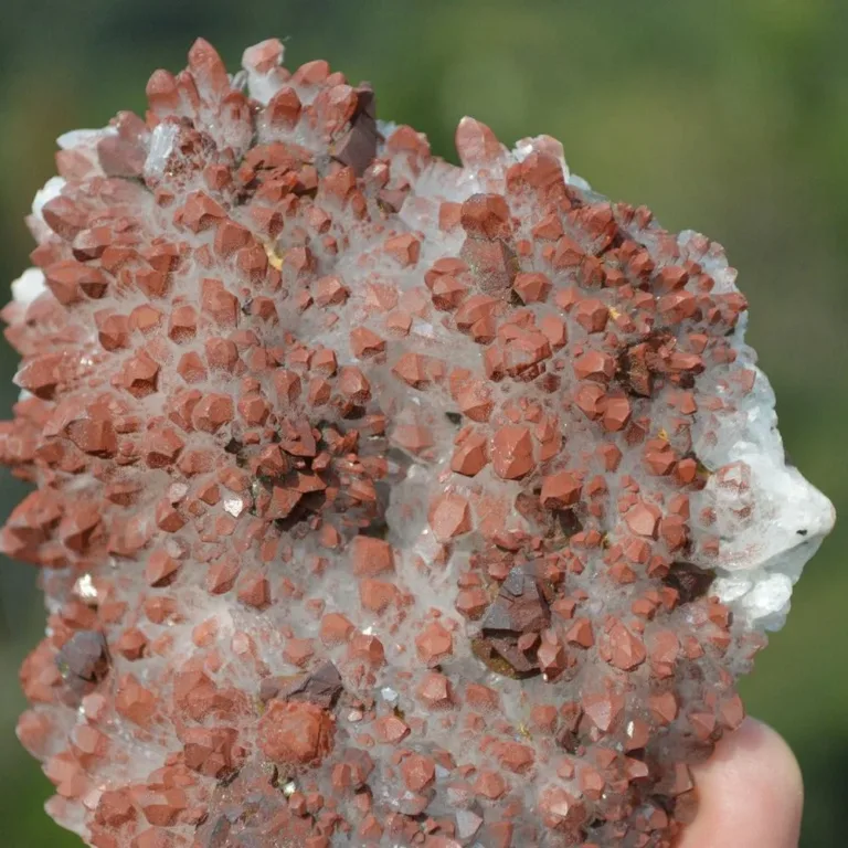 Red Quartz With Chalcopyrite,  Crystals - Image 8
