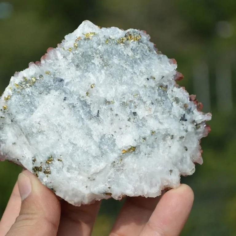 Red Quartz With Chalcopyrite,  Crystals - Image 9