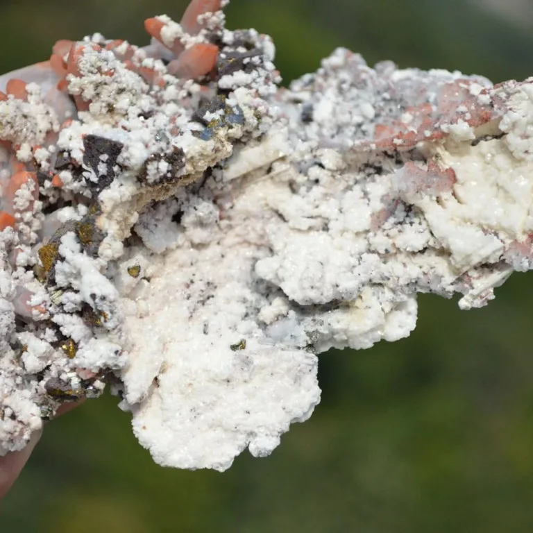 Red Quartz With Chalcopyrite, Dolomite Crystals - Image 7