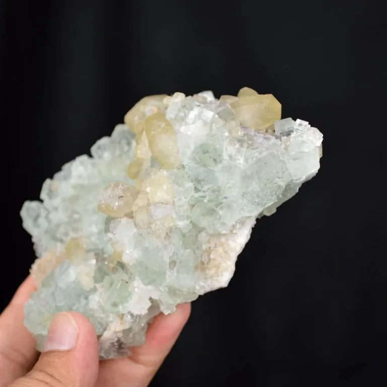 Fluorite With Calcite,Quartz Crystals - Image 3