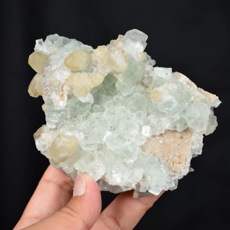 Fluorite With Calcite,Quartz Crystals - Image 4